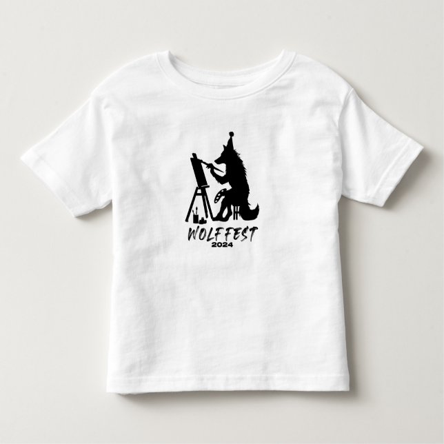 Camiseta De Bebé Wolf Fest 2024 Toddler Tee Design Front (Anverso)
