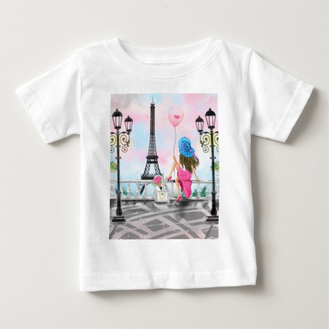 Camiseta De Bebé Woman In Paris Baby T-Shirt - Eiffel Tower (Anverso)