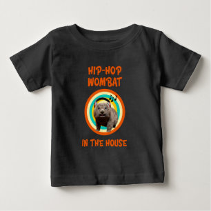 Camiseta De Bebé Wombat divertido de Hip-hop en la casa
