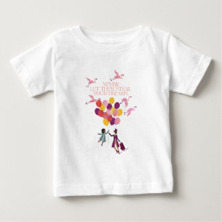 Camiseta De Bebé Wonka "Nunca dejes que roban tus sueños"
