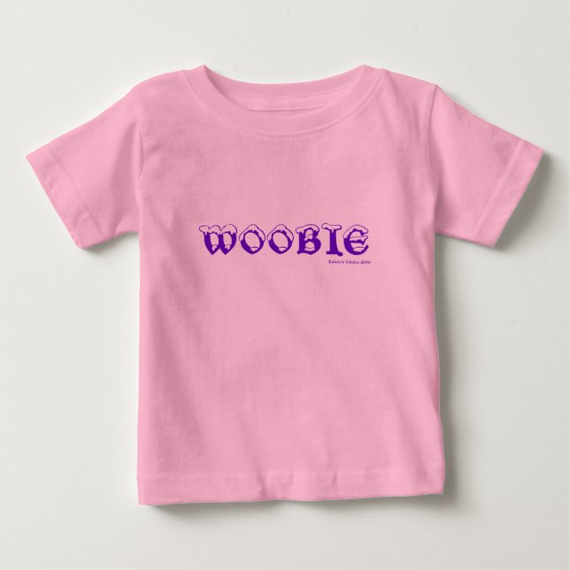Camiseta De Bebé Woobie el perro púrpura (Anverso)