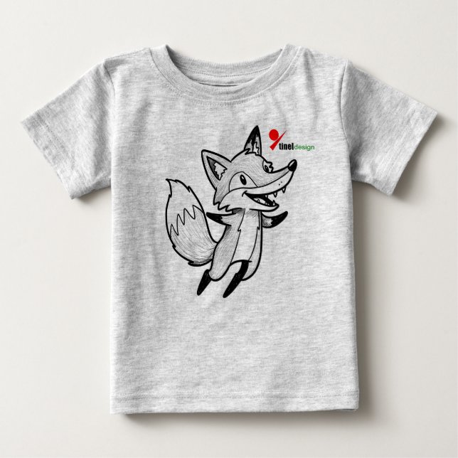 Camiseta De Bebé Woodland Fox Baby T-Shirt (Anverso)