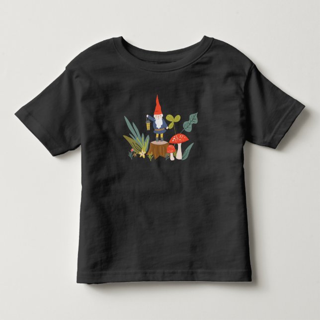 Camiseta De Bebé Woodland Gnome y Mushroom (Anverso)