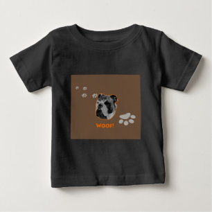 Camiseta De Bebé Woof, Bulldog inglés