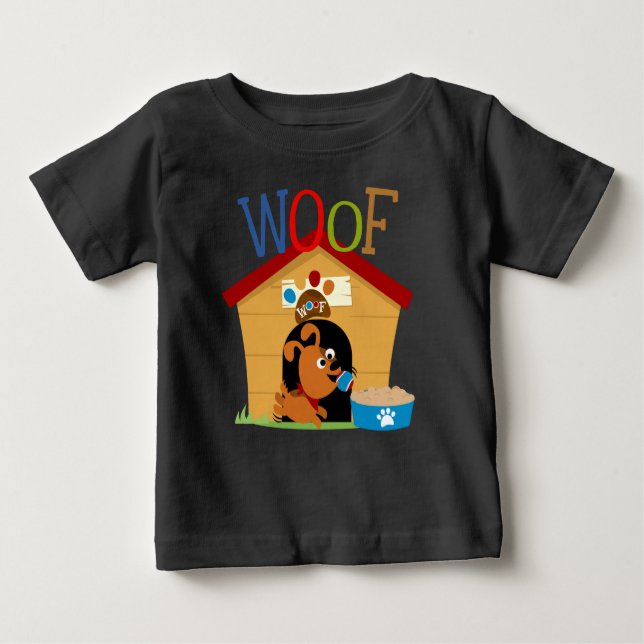 Camiseta De Bebé Woof Dog (Anverso)