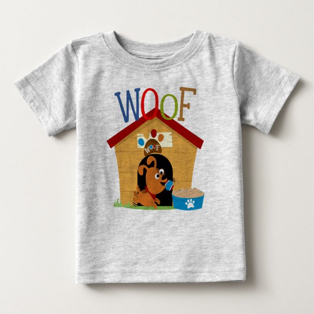 Camiseta De Bebé Woof Dog (Anverso)