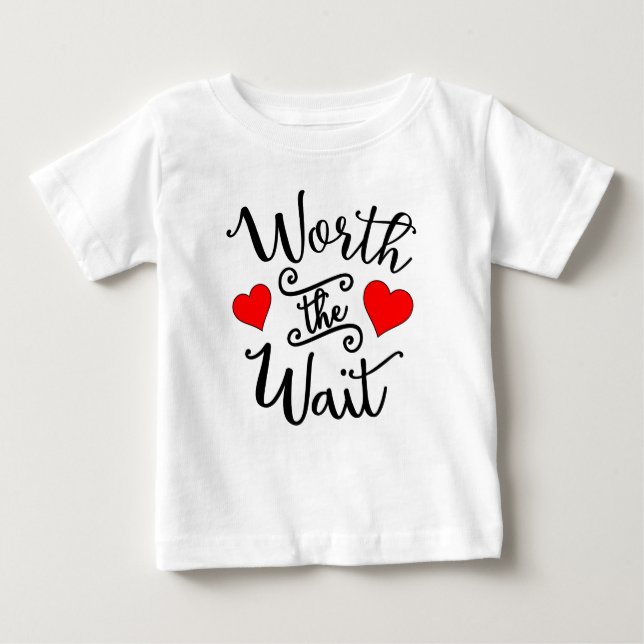 Camiseta De Bebé Worth the Wait Style: Toddler Ruffle Tee (Anverso)