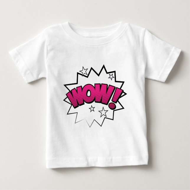 Camiseta De Bebé Wow cómico (Anverso)
