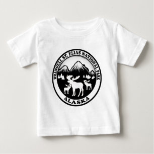 Camiseta De Bebé Wrangell St. Elias Nat Park Alaska círculo de alc