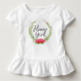 Camiseta De Bebé Wreath de color Rosa romántico | Niña Flor