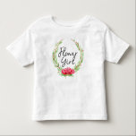 Camiseta De Bebé Wreath de color Rosa romántico | Niña Flor<br><div class="desc">Por diseños redefinidos</div>