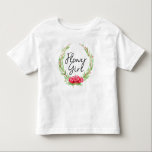Camiseta De Bebé Wreath de color Rosa romántico | Niña Flor<br><div class="desc">Por diseños redefinidos</div>