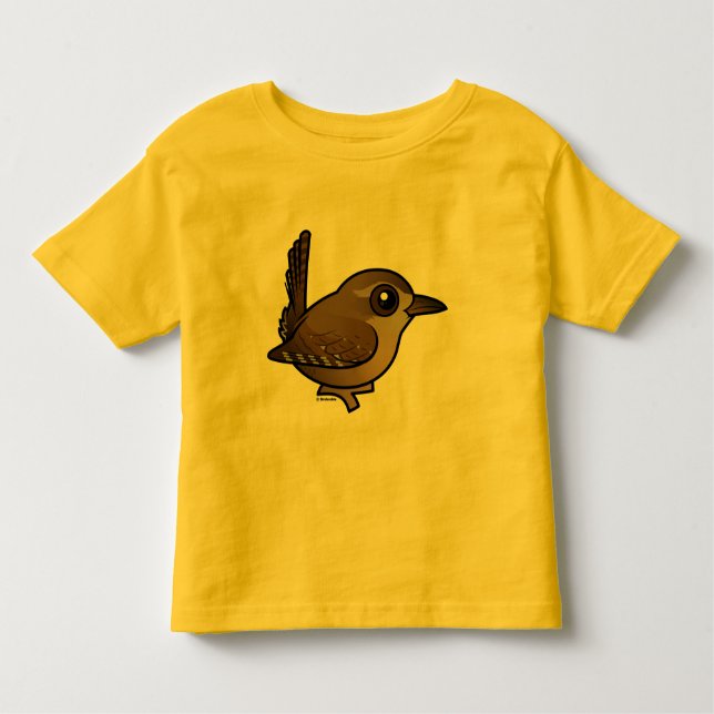 Camiseta De Bebé Wren del eurasiático de Birdorable (Anverso)