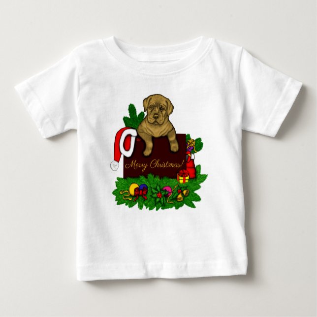 Camiseta De Bebé XMas Puppy (Anverso)