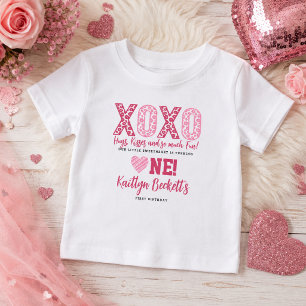 Camiseta De Bebé XOXO Abrazos y Besos Cumpleaños 1er Día de San Val