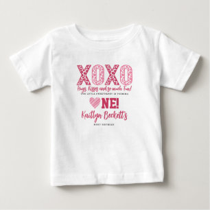 Camiseta De Bebé XOXO Abrazos y Besos Cumpleaños 1er Día de San Val