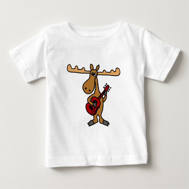 Camiseta De Bebé XX alces divertidos que juegan el dibujo animado (Anverso)