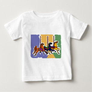 Camiseta De Bebé XX arte popular de los caballos artísticos del