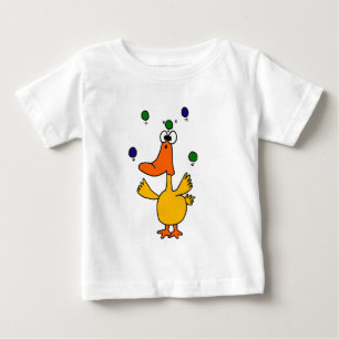 Camiseta De Bebé XX diseño que hace juegos malabares del pato de