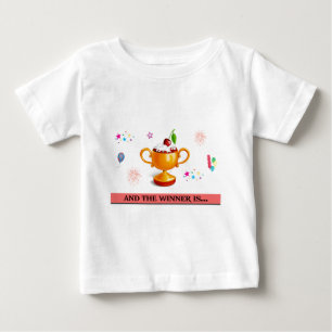 Camiseta De Bebé Y el ganador es la taza de postre