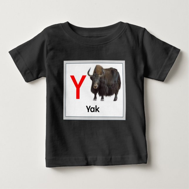 Camiseta De Bebé Y es para Yak (Anverso)