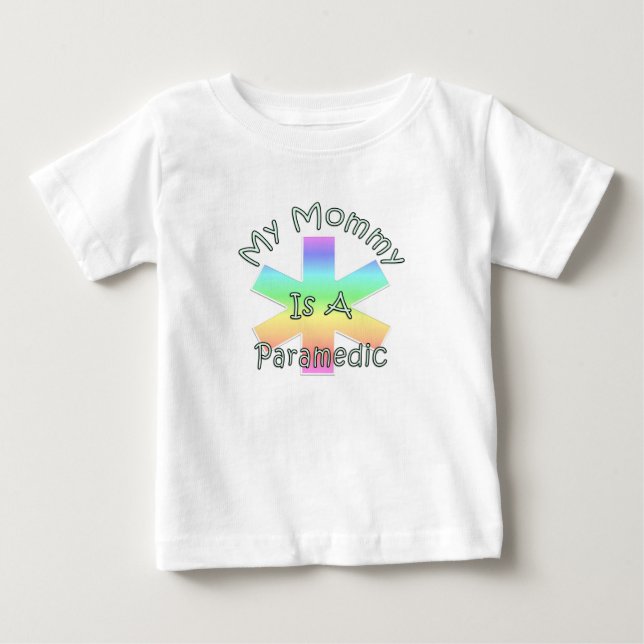 Camiseta De Bebé Y mi mamá es paramédico (Anverso)