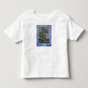 Camiseta De Bebé Y Un Porcupine En Un Árbol De Pino