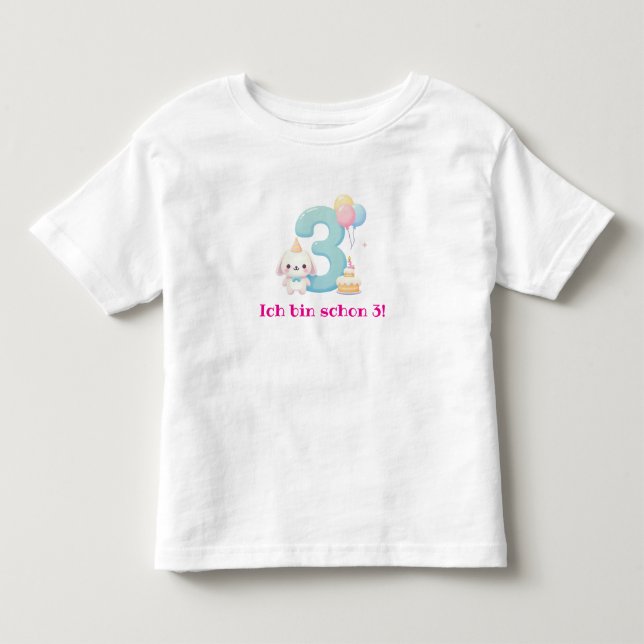 Camiseta De Bebé ¡Ya tengo 3 años! (Anverso)