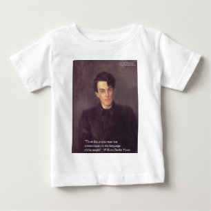Camiseta De Bebé Yeats "Think Wise" Wisdom Cita Regalos y Tarjetas