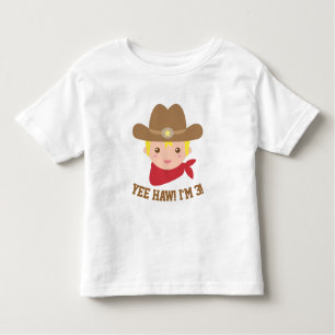 Camiseta De Bebé Yee Haw, el niño dulce tiene 3 años