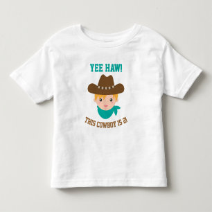 Camiseta De Bebé Yee Haw, lindo vaquero tiene 2 años