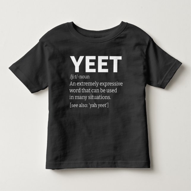 Camiseta De Bebé Yeet Definition Black (Anverso)