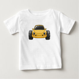 Camiseta De Bebé Yellow Cartoon Car 