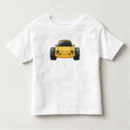 Camiseta De Bebé Yellow Cartoon Car 