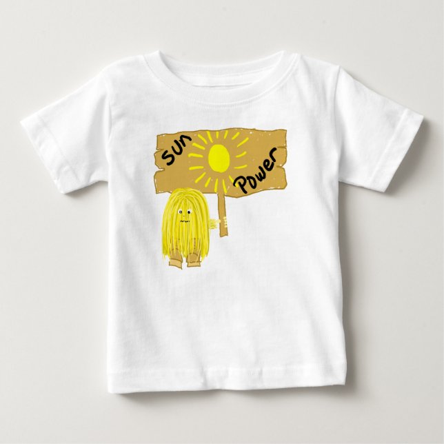 Camiseta De Bebé Yellow Sun Power (Anverso)