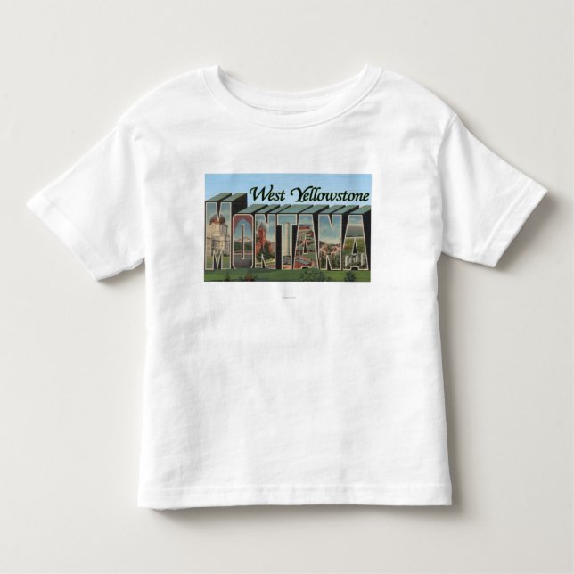 Camiseta De Bebé Yellowstone del oeste, Montana (Anverso)