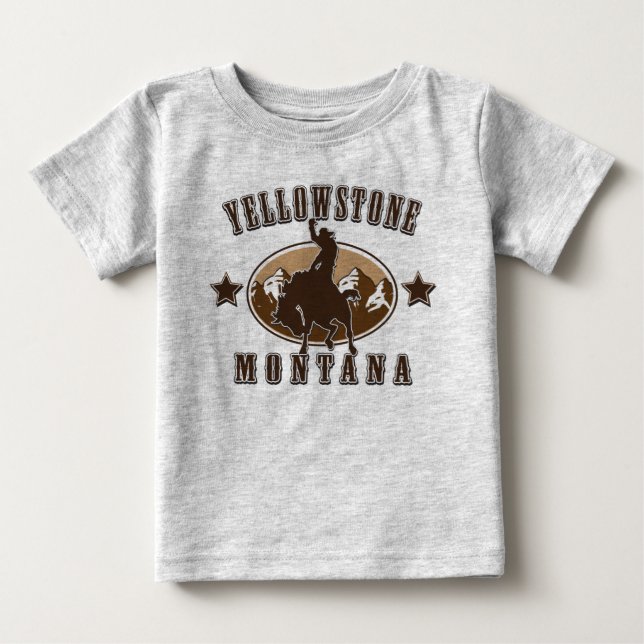 Camiseta De Bebé Yellowstone Montana (Anverso)