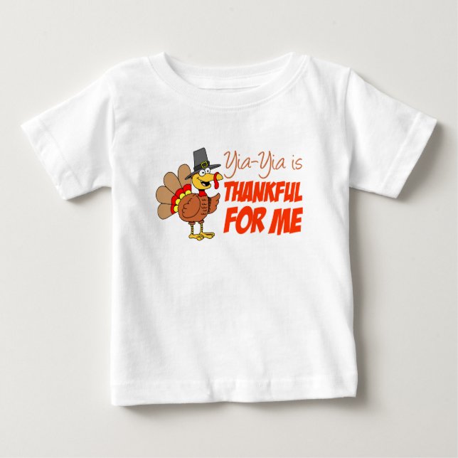 Camiseta De Bebé Yia-Yia Está Agradecida Por Mí (Anverso)