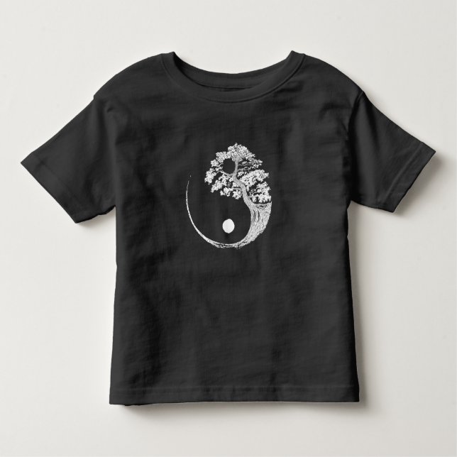 Camiseta De Bebé Yin Yang Bonsai Árbol Budista Japonés Zen (Anverso)