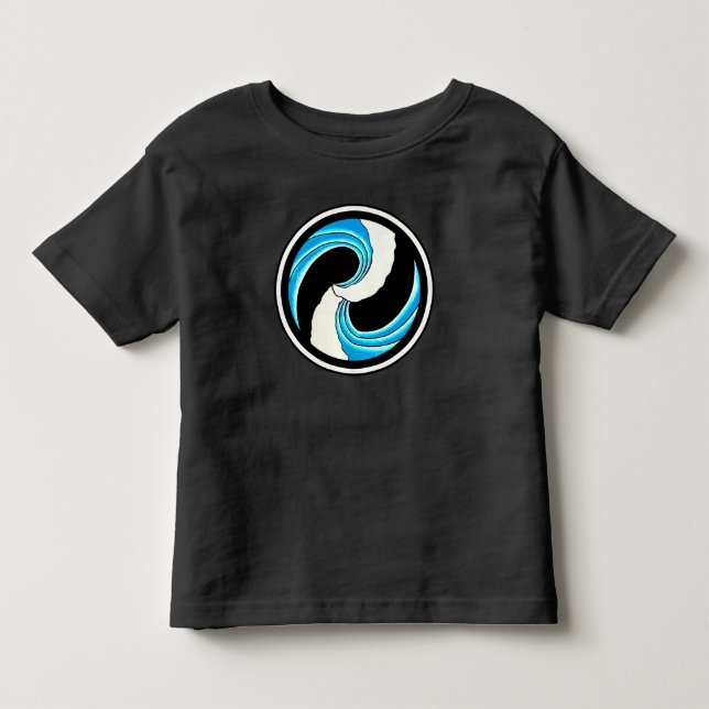 Camiseta De Bebé Yin Yang Waves (Anverso)