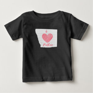 Camiseta De Bebé yo amo al padre