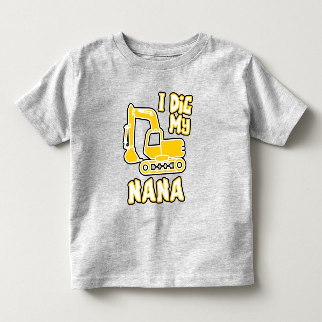 Camiseta De Bebé Yo cavo mi nana (Anverso)