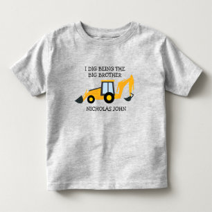 Camiseta De Bebé Yo cavo siendo un camión de construcción de un her