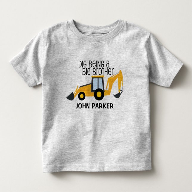 Camiseta De Bebé Yo cavo siendo un camión de construcción de un her (Anverso)
