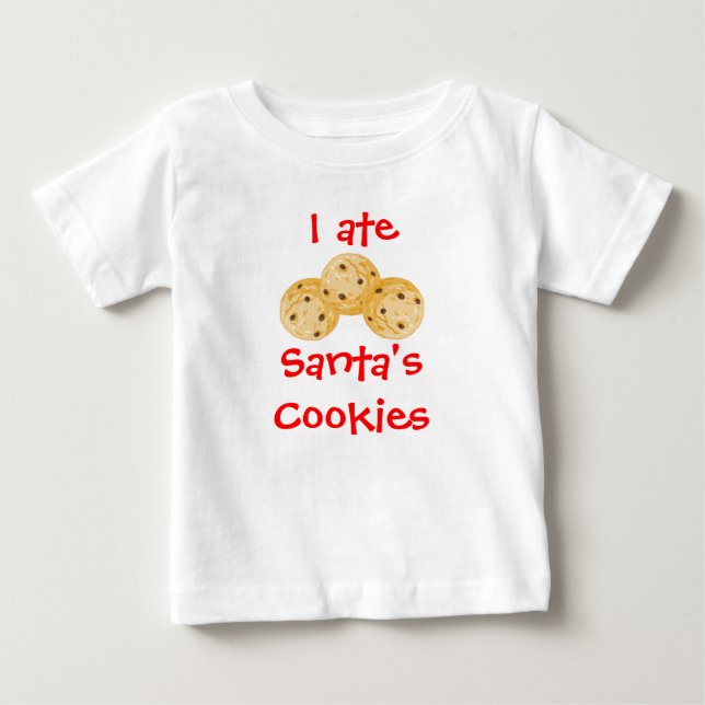 Camiseta De Bebé Yo comí las galletas de Santa (Anverso)
