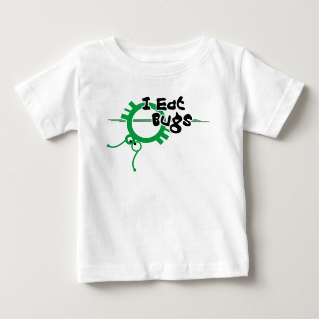 Camiseta De Bebé Yo como insectos (Anverso)