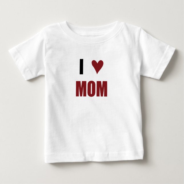 Camiseta De Bebé Yo corazón a mamá Toddler Tee (Anverso)