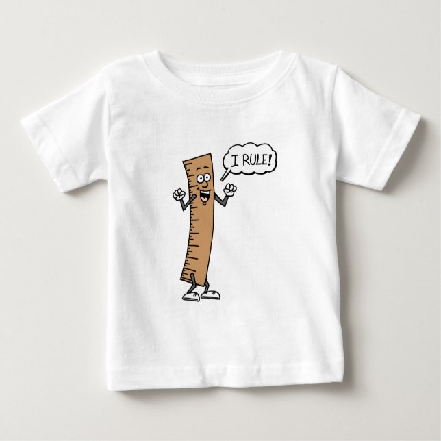 Camiseta De Bebé Yo mando Regla de dibujos animados (Anverso)