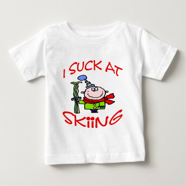Camiseta De Bebé Yo Suck En Esquiar (Anverso)
