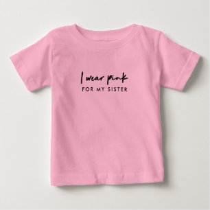 Camiseta De Bebé Yo Uso Rosa   Compatibilidad con el cáncer de nomb